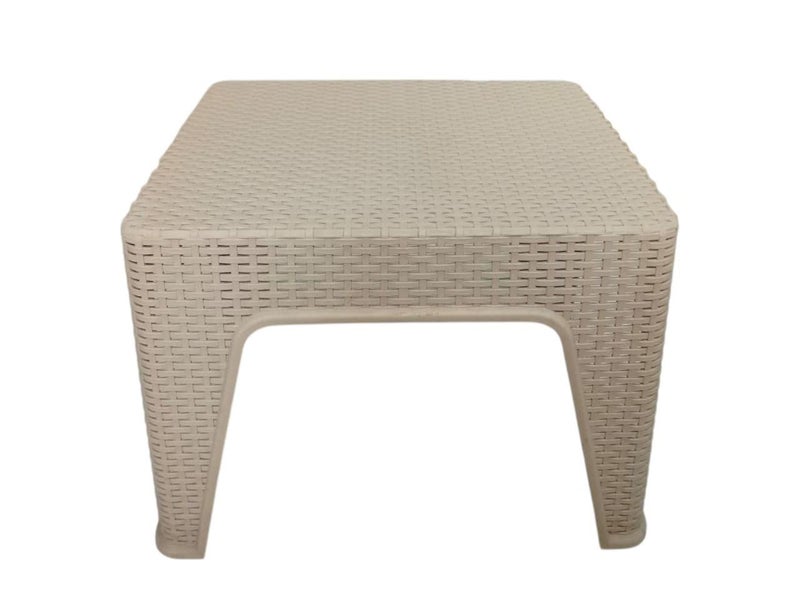 خورشيد للبلاستيك ترابيزة بلاستيكية ماسة رتان من خورشيد بلاست للبلاستيك - كافيه - Image 1